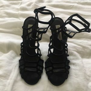 Steve Madden Back Suede Strappy Heels
